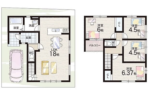 【4LDK】○埴生南小学校・・・徒歩9分 ○河原城中学校・・・徒歩18分