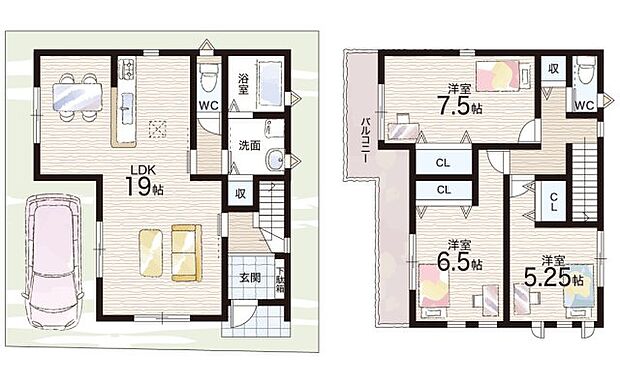 【3LDK】○点野小学校・・・徒歩9分 ○第八中学校・・・徒歩11分