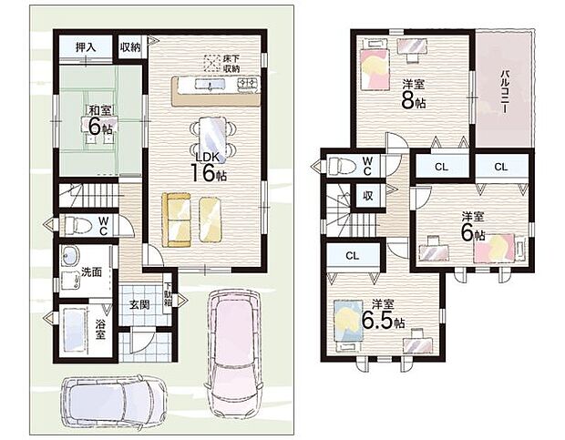 【3LDK+S(納戸)】○登美丘南小学校・・・徒歩8分 ○登美丘中学校・・・徒歩20分