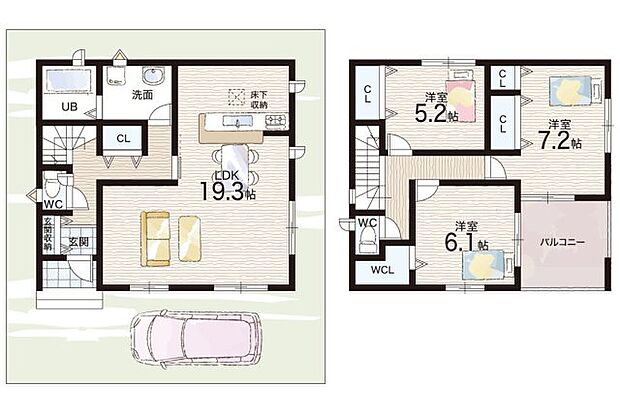 【4LDK】○長尾小学校・・・徒歩27分 ○長尾中学校・・・徒歩24分