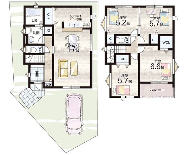 【4LDK】○浜小学校・・・徒歩8分 ○東陽中学校・・・徒歩15分