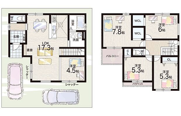 【5LDK】○三宝小学校・・・徒歩9分 ○月洲中学校・・・徒歩24分