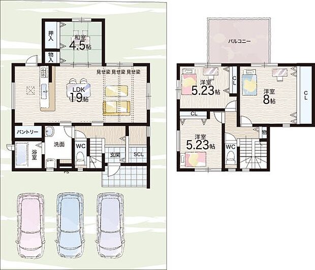 【4LDK】○新庄小学校・・・徒歩32分 ○新庄中学校・・・徒歩34分