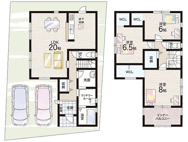 【3LDK】○西小学校・・・徒歩19分 ○第一中学校・・・徒歩30分