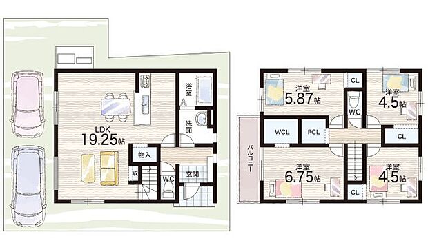 【4LDK】○富野小学校・・・徒歩3分 ○南城陽中学校・・・徒歩22分