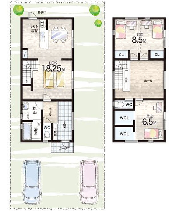 【2LDK】○水戸小学校・・・徒歩10分 ○日枝中学校・・・徒歩15分
