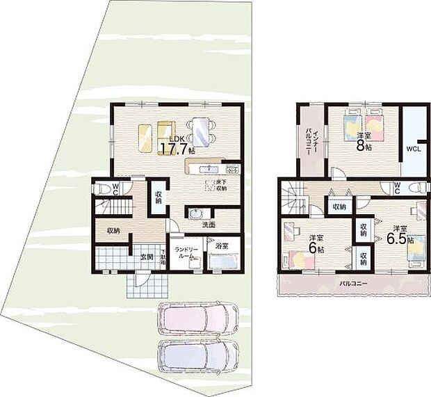 【3LDK】○阿武山小学校・・・徒歩9分 ○阿武山中学校・・・徒歩17分
