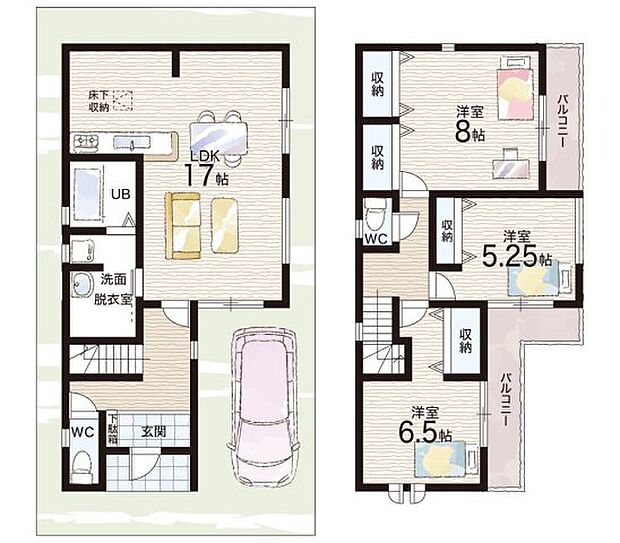【3LDK】○治田小学校・・・徒歩19分 ○栗東中学校・・・徒歩33分