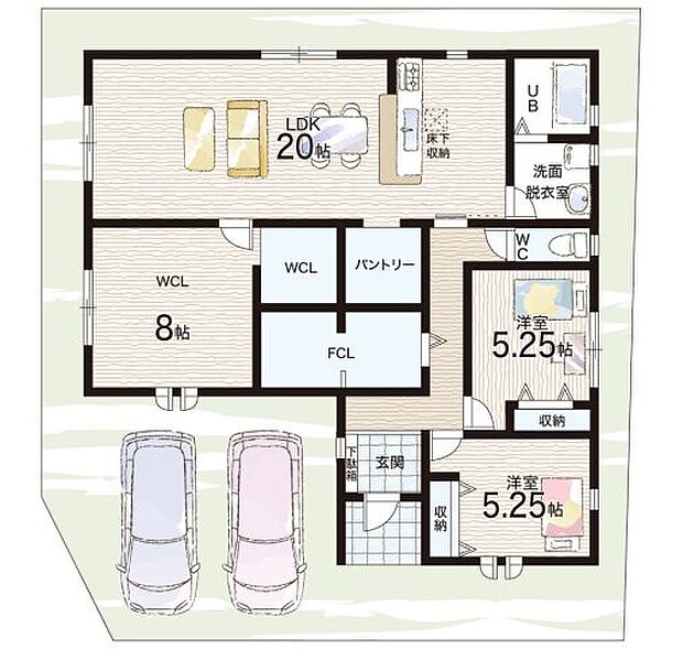 【3LDK】○広陵北小学校・・・徒歩10分 ○広陵中学校・・・徒歩29分