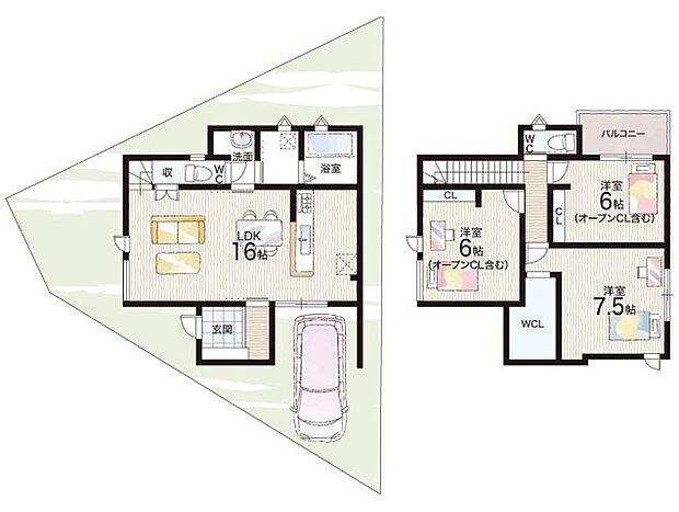 【3LDK】○西百舌鳥小学校・・・徒歩7分 ○陸南中学校・・・徒歩6分