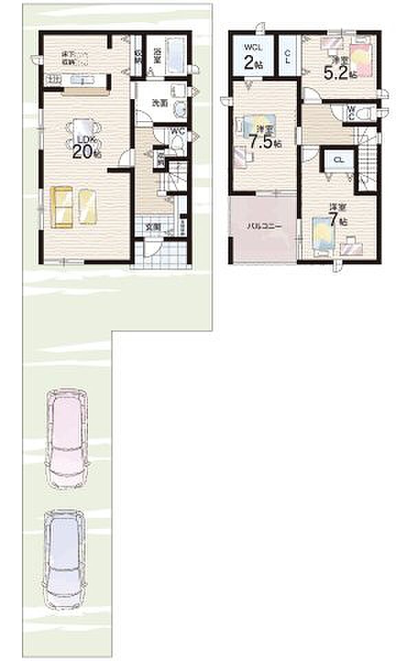 【3LDK】○斑鳩小学校・・・徒歩18分 ○斑鳩中学校・・・徒歩14分