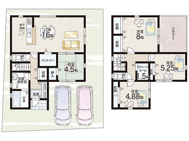 【4LDK+S(納戸)】○三輪小学校・・・徒歩12分 ○大三輪中学校・・・徒歩13分