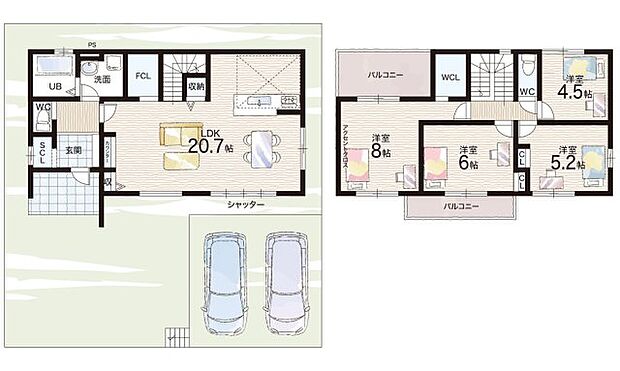 【4LDK】○香陽小学校・・・徒歩1分 ○東香里中学校・・・徒歩8分