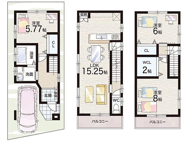 【3LDK】○上小坂小学校・・・徒歩6分 ○上小坂中学校・・・徒歩7分