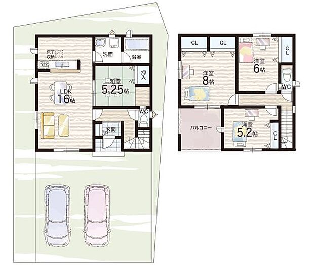 【4LDK】○田尻町立小学校・・・徒歩2分 ○田尻町立中学校・・・徒歩3分
