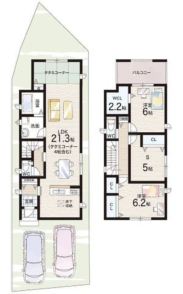 【3LDK】○清高小学校・・・徒歩9分 ○高南中学校・・・徒歩10分