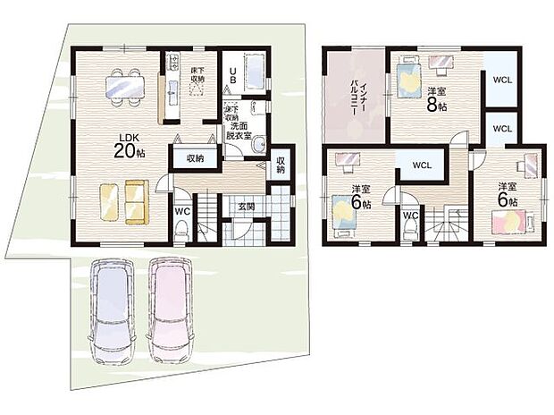 【3LDK】○八木南小学校・・・徒歩5分 ○久米田中学校・・・徒歩3分