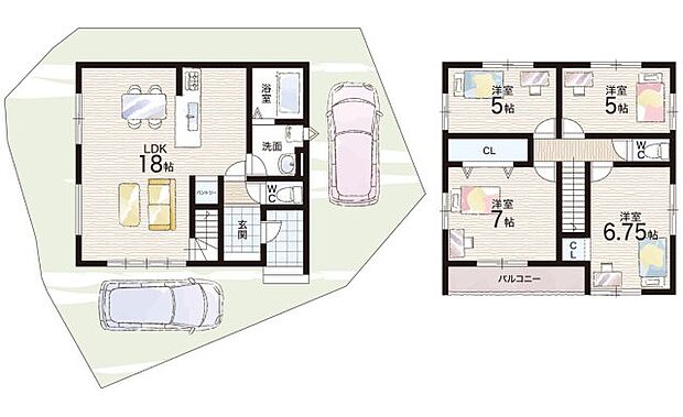 【4LDK】○北小学校・・・徒歩11分 ○狭山中学校・・・徒歩24分