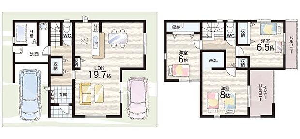 【3LDK】○北中小学校・・・徒歩7分 ○第三中学校・・・徒歩11分