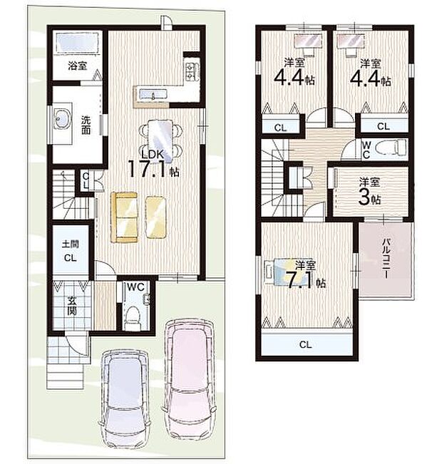 【4LDK】○深井西小学校・・・徒歩3分 ○深井中央中学校・・・徒歩18分