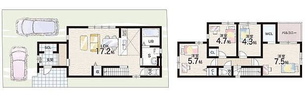 【4LDK】○北醍醐小学校・・・徒歩1分 ○醍醐中学校・・・徒歩24分