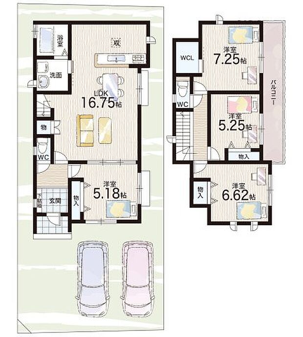 【4LDK+S(納戸)】○丹比小学校・・・徒歩11分 ○河原城中学校・・・徒14歩分