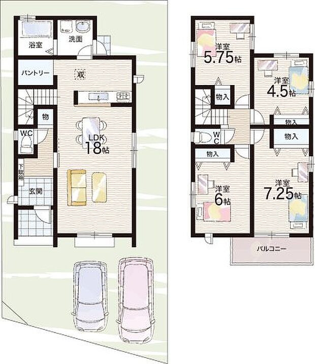 【4LDK】○南高安小学校・・・徒歩17分 ○南高安中学校・・・徒歩20分