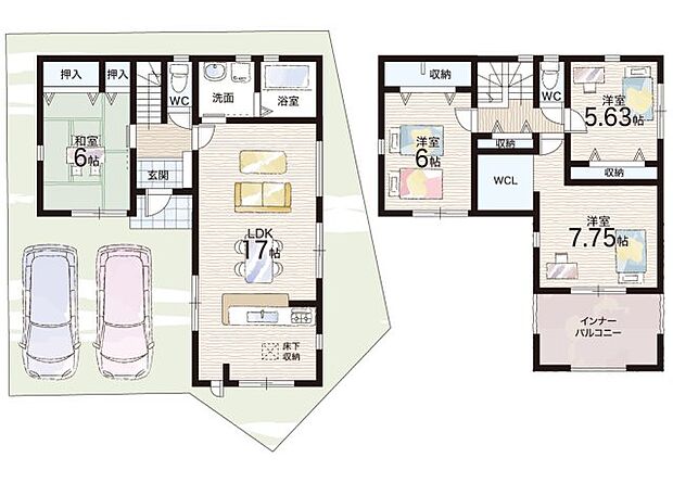 【4LDK】○生駒東小学校・・・徒歩15分 ○緑ヶ丘中学校・・・徒歩13分