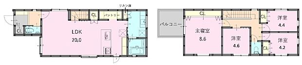 【4LDK】○川西北小学校・・・徒歩11分 ○川西中学校・・・徒歩6分