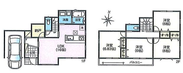 【4LDK+S(納戸)】○桜丘北小学校・・・徒歩5分 ○桜丘中学校・・・徒歩13分