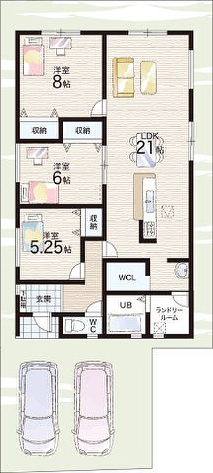 【3LDK】○飛鳥小学校・・・徒歩11分 ○飛鳥中学校・・・徒歩19分