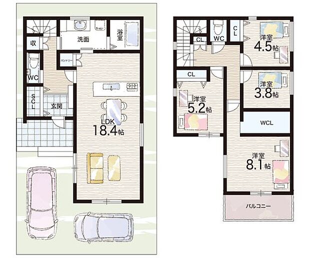 【4LDK】○立花北小学校・・・徒歩11分 ○立花中学校・・・徒歩15分