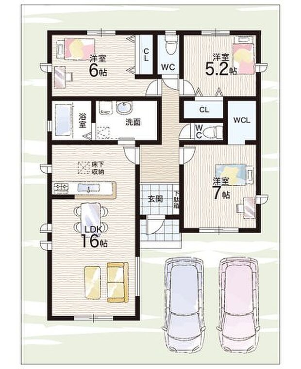 【3LDK】○御園小学校・・・徒歩10分 ○玉園中学校・・・徒歩24分