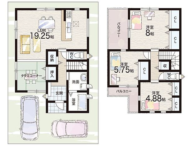 【3LDK】○南山小学校・・・徒歩15分 ○男山第二中学校・・・徒歩18分