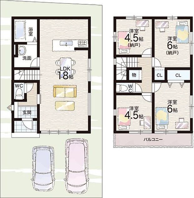 【2LDK+S(納戸)】○長岡第五小学校・・・徒歩13分 ○長岡第四中学校・・・徒歩17分