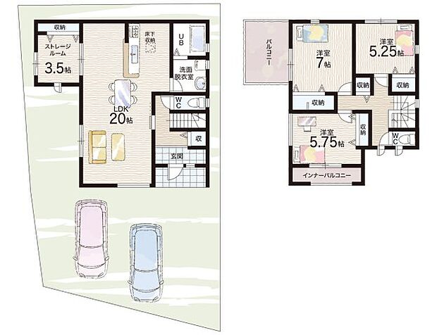 【3LDK+S(納戸)】○平城西小学校・・・徒歩14分 ○登美ヶ丘中学校・・・徒歩14分