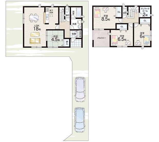 【3LDK】○広陵東小学校・・・徒歩2分 ○広陵中学校・・・徒歩21分