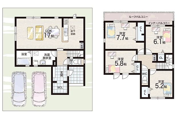 【4LDK】○畝傍東小学校・・・徒歩9分 ○畝傍中学校・・・徒歩10分