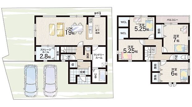 【4LDK+S(納戸)】○西大寺北小学校・・・徒歩14分 ○伏見中学校・・・徒歩7分