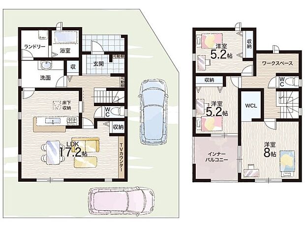 【3LDK】○郡山北小学校・・・徒歩10分 ○郡山中学校・・・徒歩23分