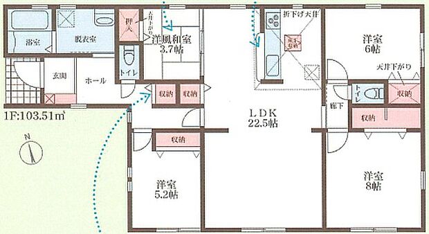【4LDK】○旭ヶ丘小学校・・・徒歩9分 ○香芝北中学校・・・徒歩14分