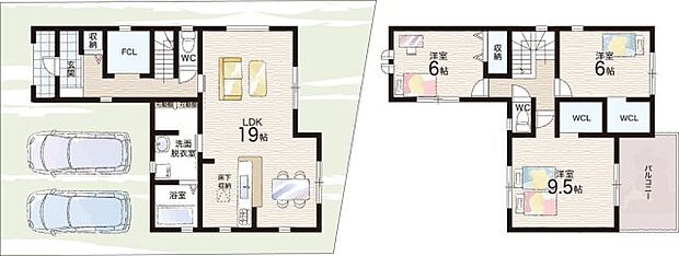 【3LDK】○生駒東小学校・・・徒歩15分 ○緑ヶ丘中学校・・・徒歩13分