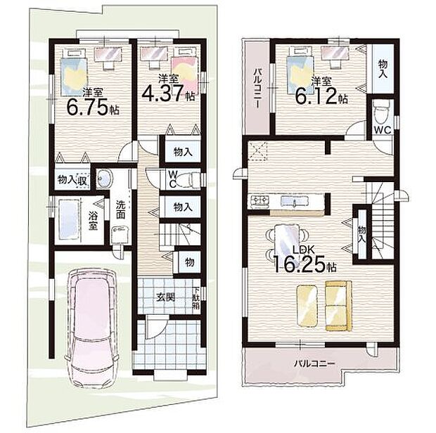 【3LDK】○少林寺小学校・・・徒歩3分 ○陵西中学校・・・徒歩9分