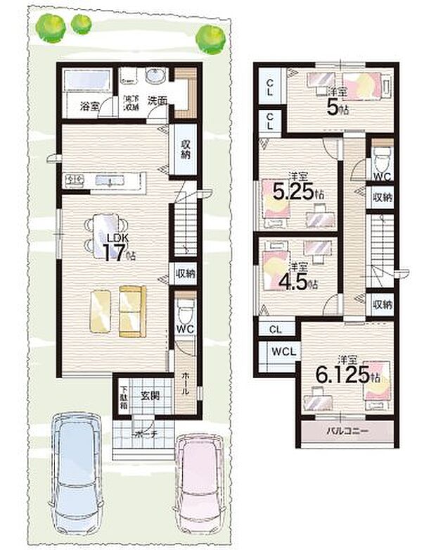 【4LDK】○鹿の子小学校・・・徒歩9分 ○北神戸中学校・・・徒歩5分