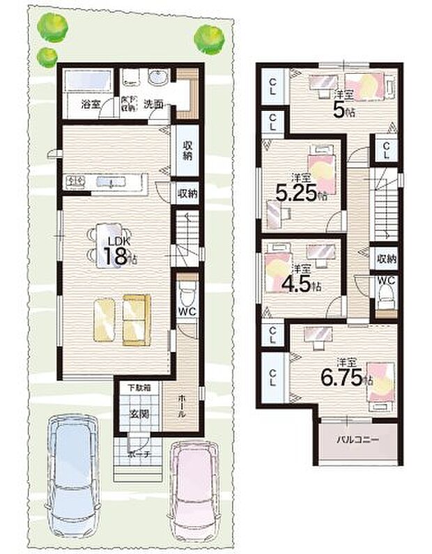 【4LDK】○鹿の子小学校・・・徒歩9分 ○北神戸中学校・・・徒歩5分