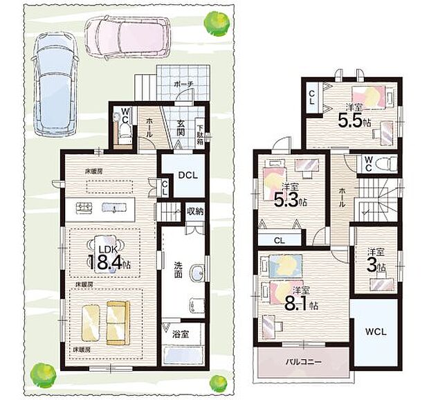 【4LDK】○北須磨小学校・・・徒歩21分 ○高倉中学校・・・徒歩35分