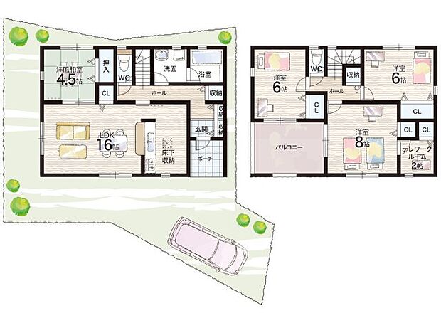 【4LDK+S(納戸)】○郡山西小学校・・・徒歩12分 ○郡山中学校・・・徒歩23分