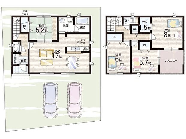 【4LDK】○甲南第一小学校・・・徒歩4分 ○甲南中学校・・・徒歩17分