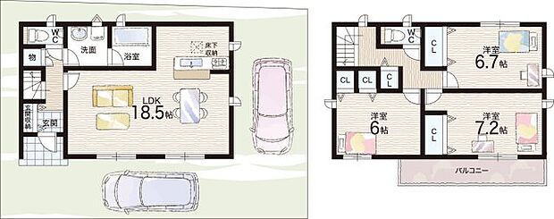 【3LDK】○常盤小学校・・・徒歩18分 ○桜台中学校・・・徒歩29分