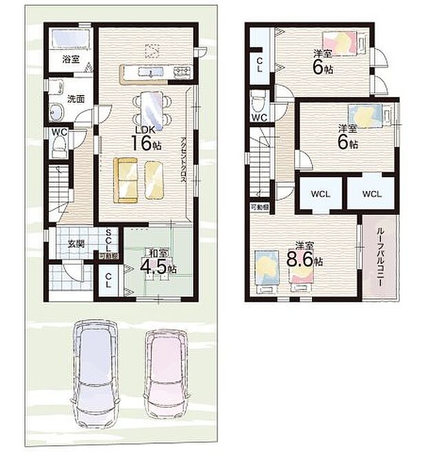 【4LDK】○伊勢田小学校・・・徒歩4分 ○西宇治中学校・・・徒歩5分